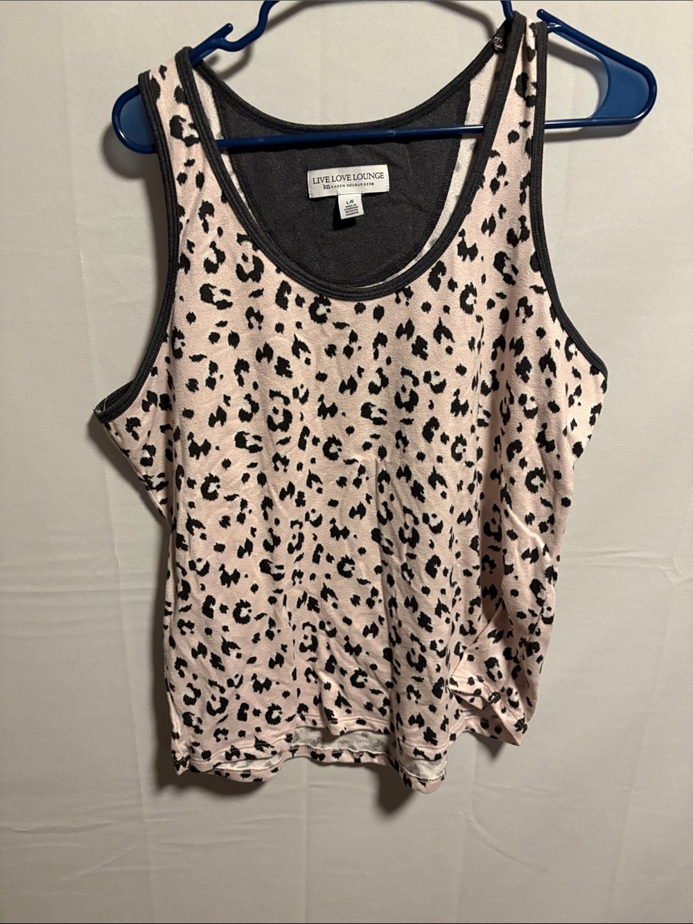 Karen Neuburger Pink and Black Leopard Print Tank